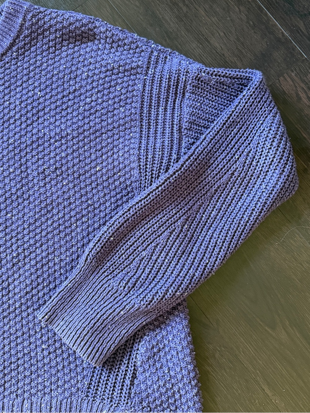 Universal Thread Periwinkle Textured Crewneck Sweater